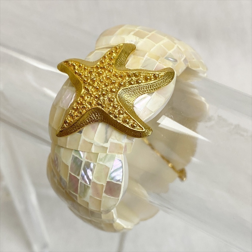 Chico's Mother Of Pearl Shell Starfish Bracelet